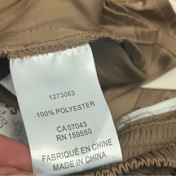 Joie tan satin corset button balloon puff sleeve cut out tie back blouse S NWT - Picture 8 of 11